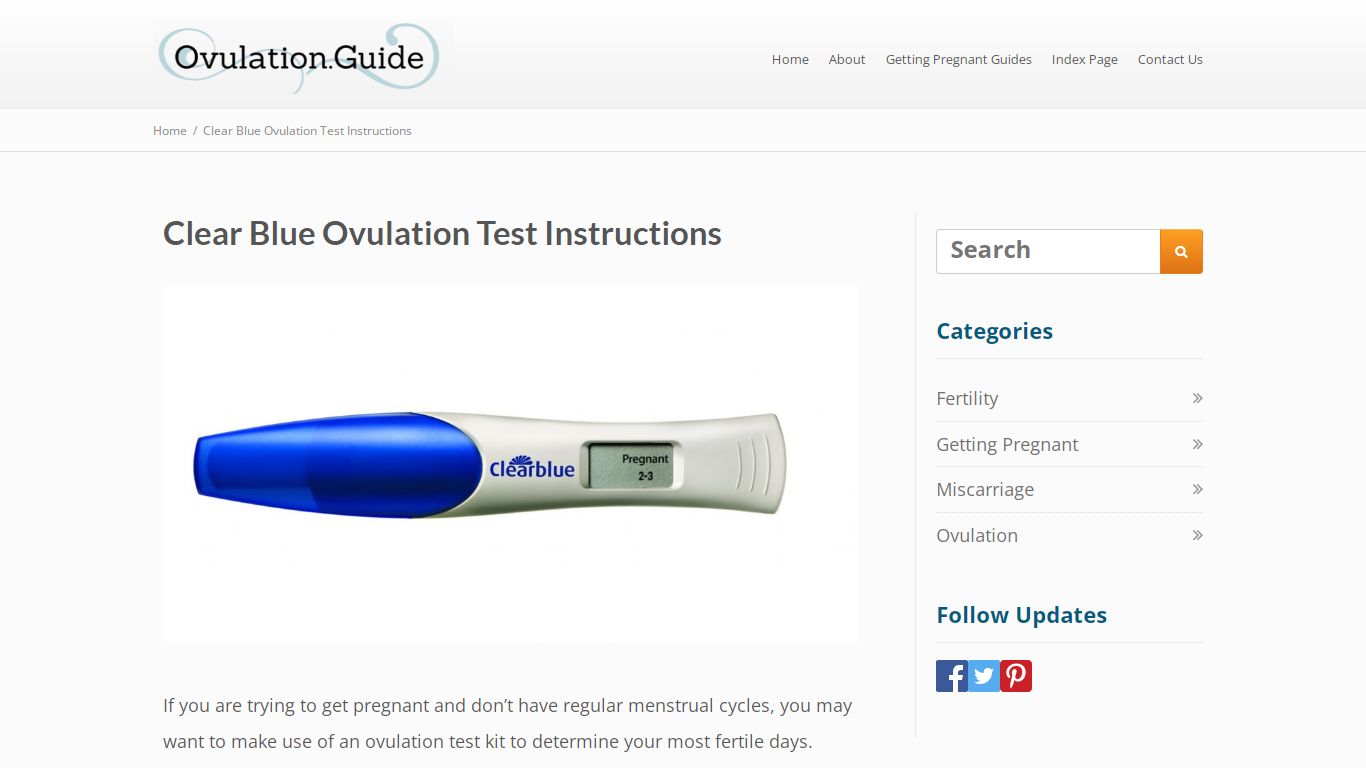 Clear Blue Ovulation Test Instructions | Ovulation Guide